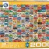 Eurographics Puzzle Volkswagon Groovy Bus Collage - 2000 Teile -Djeco Geschaft eurographics puzzle volkswagon groovy bus collage 2000 teile