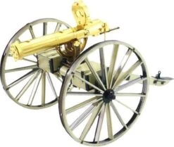 Fascinations - Metal Earth Wild West, Lasergeschnittener 3D-Konstruktionsbausatz, Ab 14 Jahren (Gatling Gun (Maschinengewehr)) -Djeco Geschaft fascinations metal earth wild west lasergeschnittener 3d konstruktionsbausatz ab 14 jahren gatling gun maschinengewehr 2