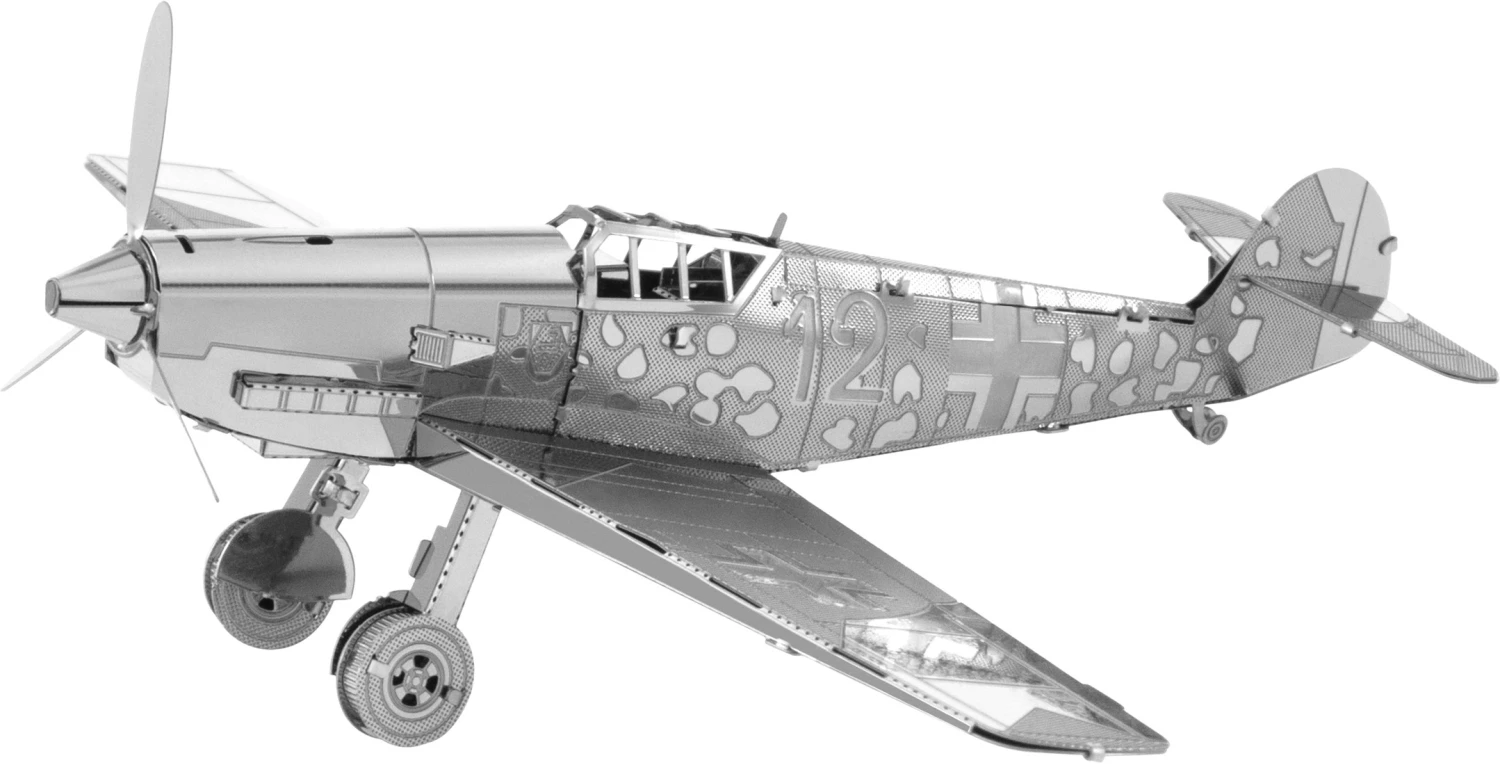 Fascinations MMS118 - Metal Earth 502491 - Messerschmitt BF-109, Lasergeschnittener 3D-Konstruktionsbausatz, 1 Metallplatine, Ab 14 Jahren 3 Fascinations MMS118 - Metal Earth 502491 - Messerschmitt BF-109, Lasergeschnittener 3D-Konstruktionsbausatz, 1 Metallplatine, Ab 14 Jahren