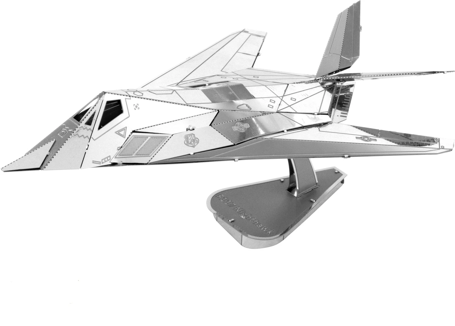 Fascinations MMS164 - Metal Earth 502495 - F-117 Nighthawk, Lasergeschnittener 3D-Konstruktionsbausatz, 2 Metallplatinen, Ab 14 Jahren 3 Fascinations MMS164 - Metal Earth 502495 - F-117 Nighthawk, Lasergeschnittener 3D-Konstruktionsbausatz, 2 Metallplatinen, Ab 14 Jahren