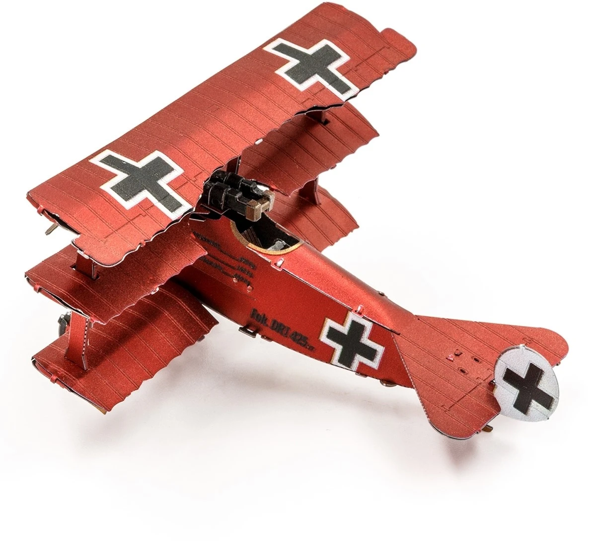 Fascinations MMS210 - Metal Earth 502473 - Tri-Wing Fokker Roter Baron, Lasergeschnittener 3D-Konstruktionsbausatz, 2 Metallplatinen, Ab 14 Jahren 4 Fascinations MMS210 - Metal Earth 502473 - Tri-Wing Fokker Roter Baron, Lasergeschnittener 3D-Konstruktionsbausatz, 2 Metallplatinen, Ab 14 Jahren – Bild 2
