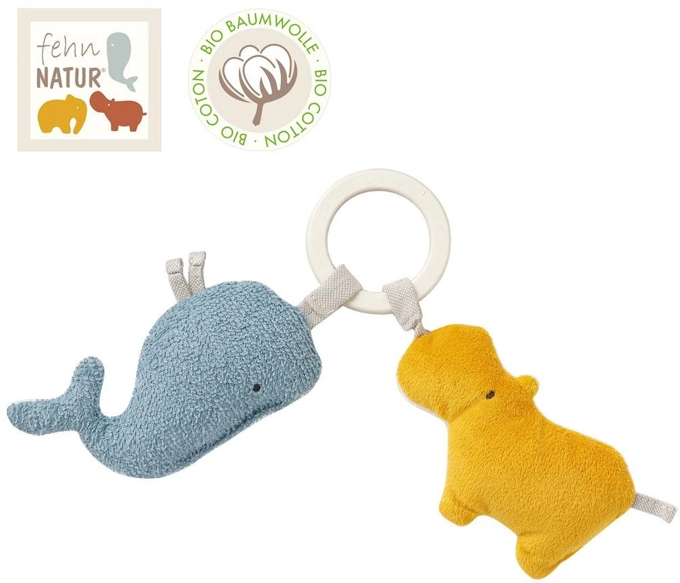 Fehn 056082 Greifling Nilpferd & Wal FehnNATUR – Bio-Babyspielzeug Mit Rassel Und Raschelpapier Für Babys Und Kleinkinder Ab 0+ Monaten – Größe: 19 Cm 3 Fehn 056082 Greifling Nilpferd & Wal FehnNATUR – Bio-Babyspielzeug Mit Rassel Und Raschelpapier Für Babys Und Kleinkinder Ab 0+ Monaten – Größe: 19 Cm