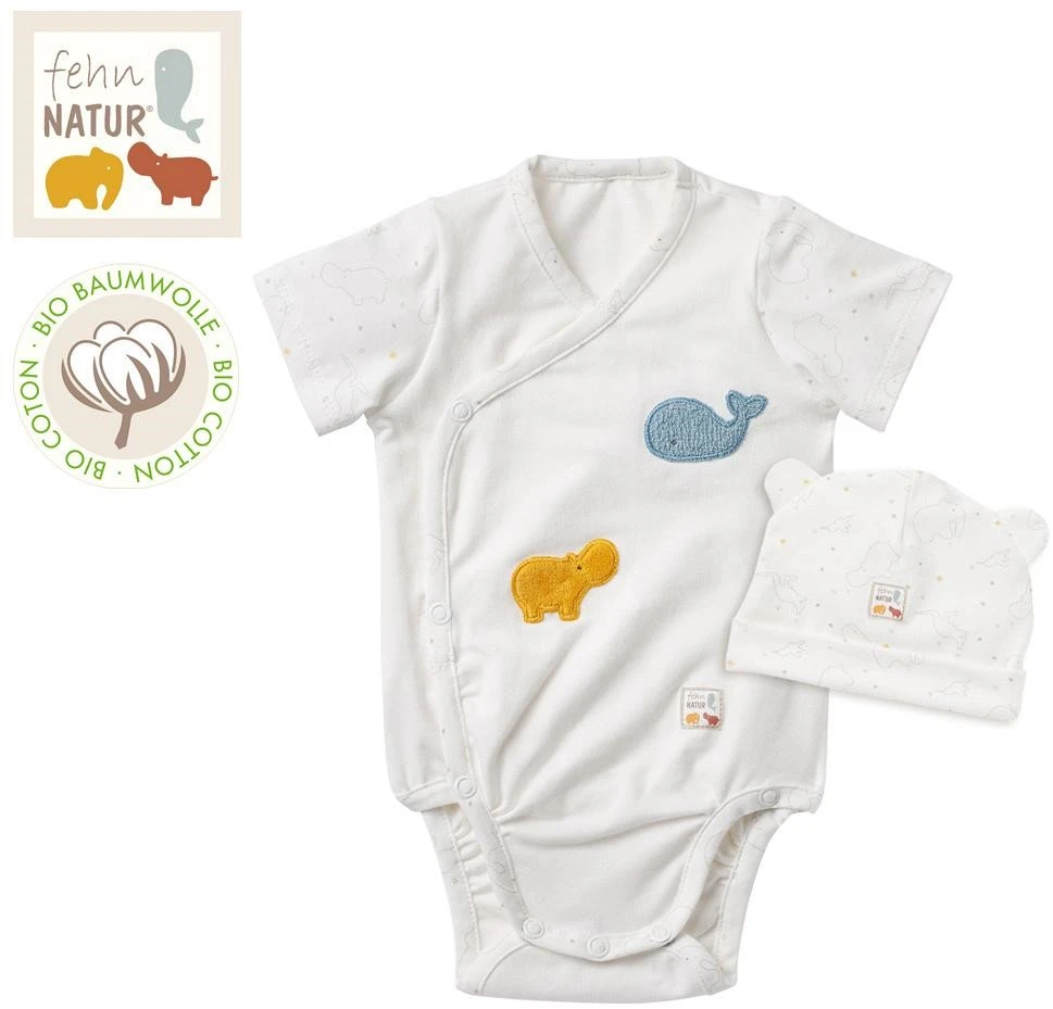 Fehn 056563 Body & Mütze FehnNATUR (62/68) – Baby-Erstausstattungs-Set: Wickelbody & Beanie Aus Zertifizierter Bio-Baumwolle (kbA), Perfektes Unisex-Geschenkset Zur Geburt Oder Taufe 3 Fehn 056563 Body & Mütze FehnNATUR (62/68) – Baby-Erstausstattungs-Set: Wickelbody & Beanie Aus Zertifizierter Bio-Baumwolle (kbA), Perfektes Unisex-Geschenkset Zur Geburt Oder Taufe