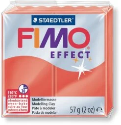 Fimo Effect Modelliermasse 57g Transparent Rot - 204
