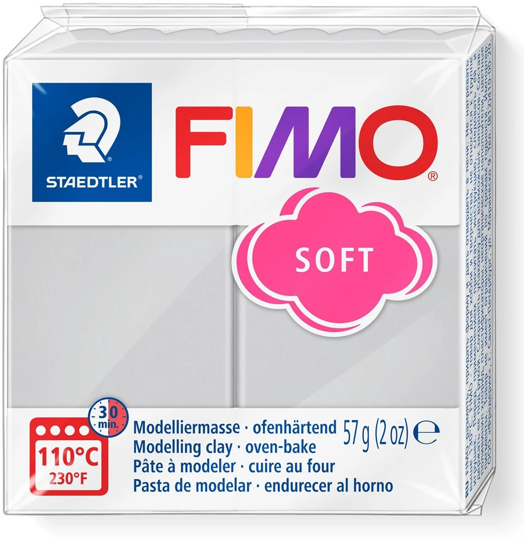 Fimo Soft Modelliermasse 57g Delphin Grau - 80 3 Fimo Soft Modelliermasse 57g Delphin Grau - 80