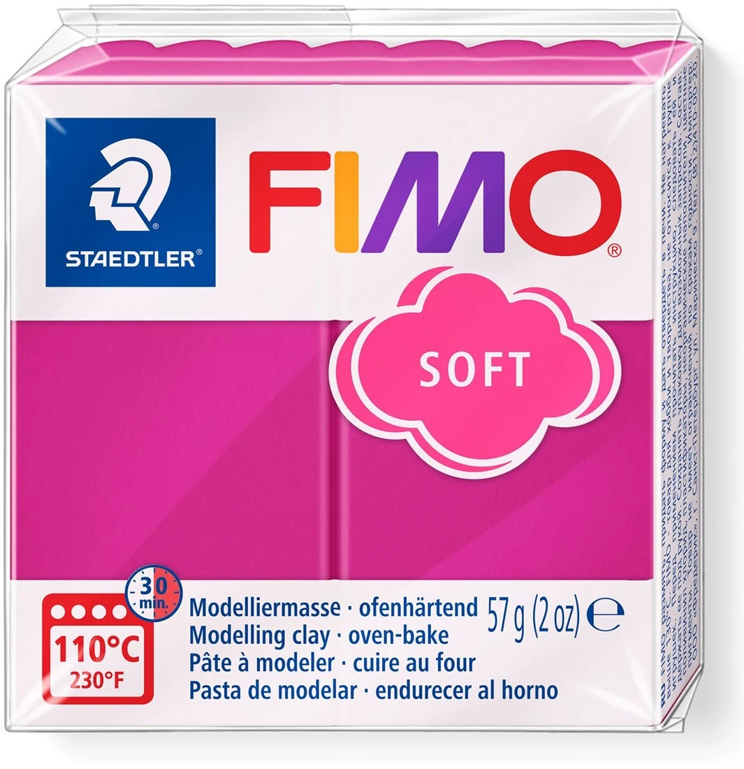 Fimo Soft Modelliermasse 57g Himbeere - 22 3 Fimo Soft Modelliermasse 57g Himbeere - 22