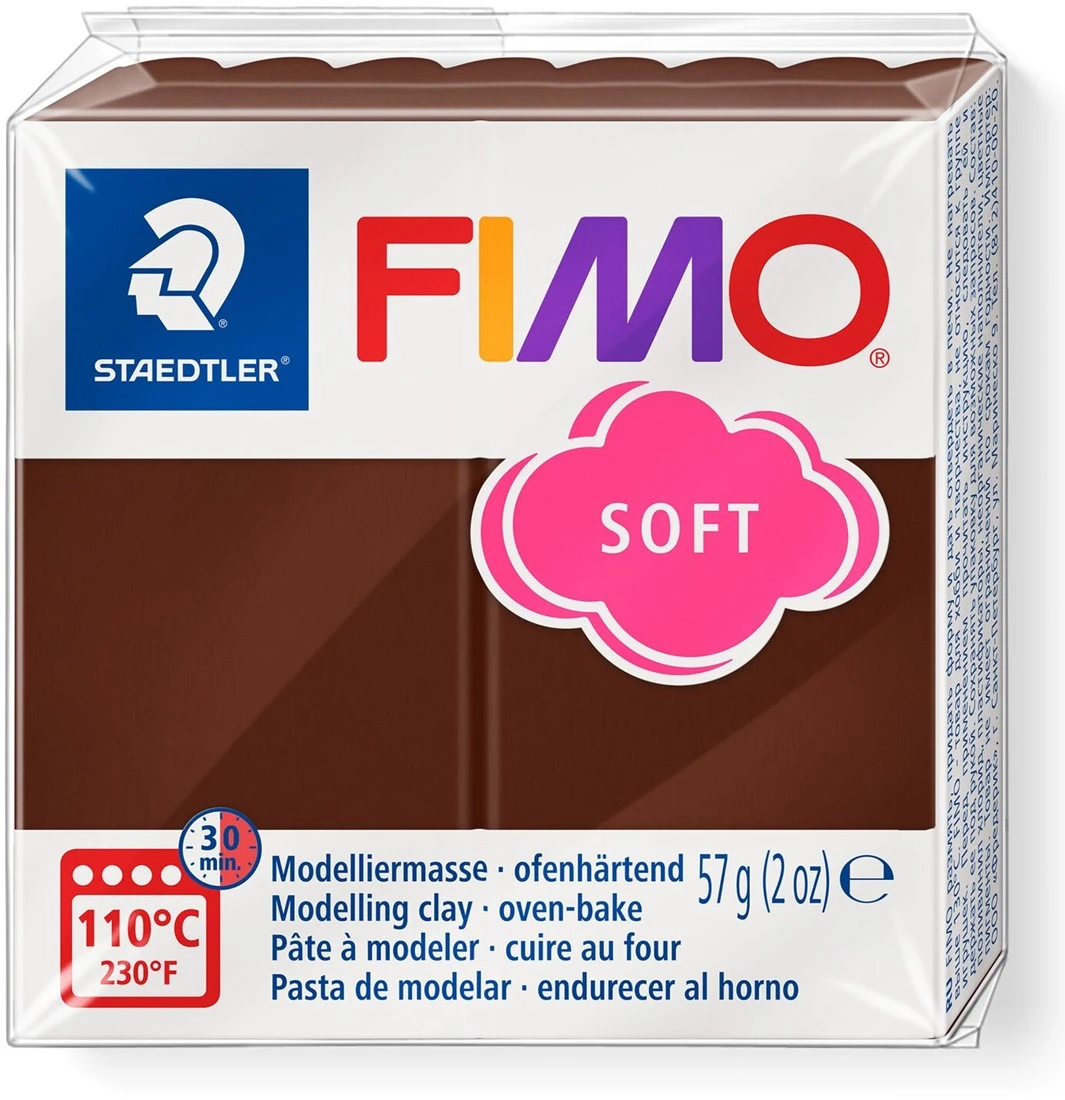 Fimo Soft Modelliermasse 57g Schokolade - 75 3 Fimo Soft Modelliermasse 57g Schokolade - 75