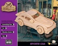 Gepetto's Workshop 52473154 - Holzpuzzle-3D Sportwagen