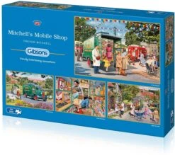 Gibsons Puzzle Mitchell's Mobile Shop - 4 X 500 Teile -Djeco Geschaft gibsons puzzle mitchell apos s mobile shop 4 x 500 teile 3