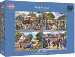 Gibsons Puzzle The Evacuees - 4 X 500 Teile -Djeco Geschaft gibsons puzzle the evacuees 4 x 500 teile 2