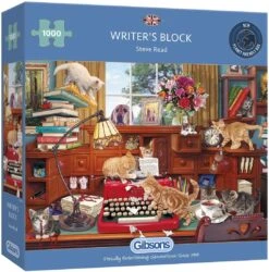 Gibsons Puzzle Writer's Block - 1000 Teile -Djeco Geschaft gibsons puzzle writer apos s block 1000 teile 3