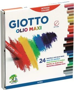 Giotto 2931 00 - Olio Öl-Pastellkreiden, 11 Mm, Pappetui, 24 Farben Sortiert
