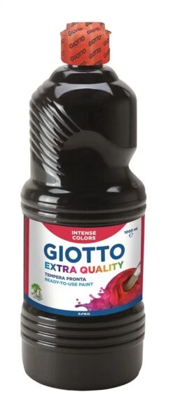 Giotto 5334 24 - Tempera Flasche, 1.000 Ml, Schwarz