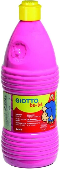 GIOTTO Be-bè Temperafarbe, Malfertige Farben, Für Kinder Ab 2, 1000 Ml - Magenta