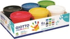 Giotto DITA Fingermalfarbe Im Set 6 Farben à 200 Ml 5350 00, Mehrfarbig, 6X 200ml