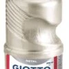 GIOTTO Extra Quality, Malfertige METALLIC Temperafarbe Höchster Qualität, 250 Ml - Silber