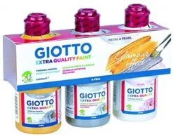 GIOTTO Extra Quality, Malfertige PEARL Temperafarben Höchster Qualität - Set PEARL 3 X 250 Ml