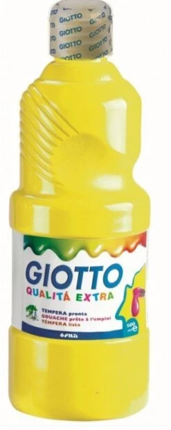 GIOTTO Extra Quality, Malfertige Temperafarbe Höchster Qualität, 500 Ml - Primärgelb