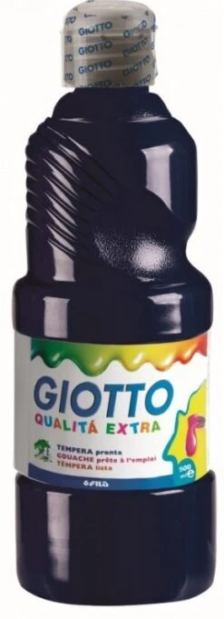 GIOTTO Extra Quality, Malfertige Temperafarbe Höchster Qualität, 500 Ml - Schwarz