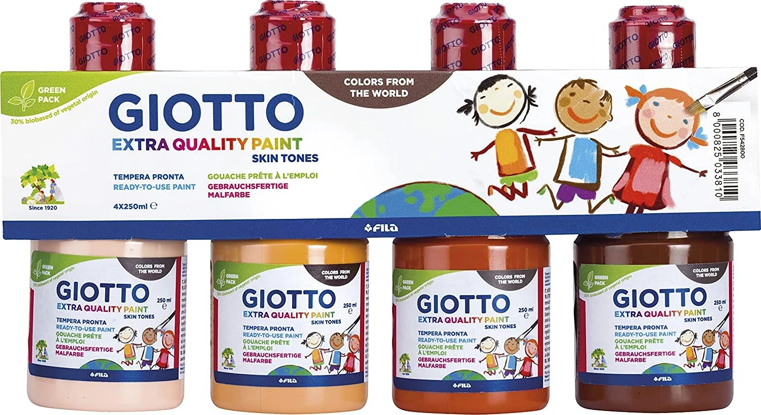 Giotto Giotto Extra Qualität Hauttöne 4X250Ml 4 Giotto Giotto Extra Qualität Hauttöne 4X250Ml – Bild 2