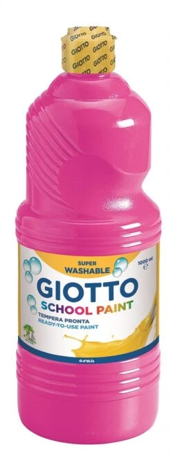 GIOTTO Schoolpaint, Malfertige Temperafarbe, 1000 Ml - Magenta