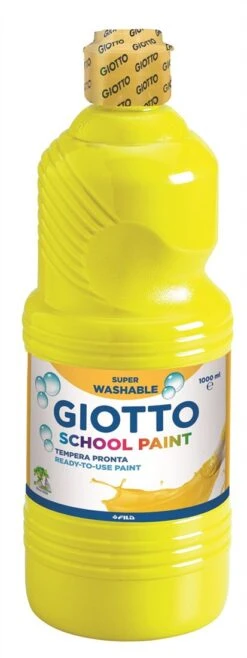 Giotto Schoolpaint, Malfertige Temperafarbe, 1000 Ml - Primär Gelb