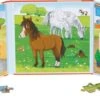 Goki Magnetisches Puzzlebuch Pferde Reisstall - 40 Teile