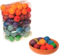 Grimm's - 96 Große Holzperlen -Djeco Geschaft grimm apos s 96 grosse holzperlen 2