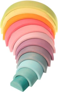 Grimm's Großer Regenbogen Aus Holz Pastell - 12-teilig 8 Grimm's Großer Regenbogen Aus Holz Pastell - 12-teilig -Djeco Geschaft grimm s grosser regenbogen aus holz pastell 12 teilig 2