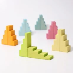 Grimms Holztreppen-Fassadenbausteine - 12 Stück