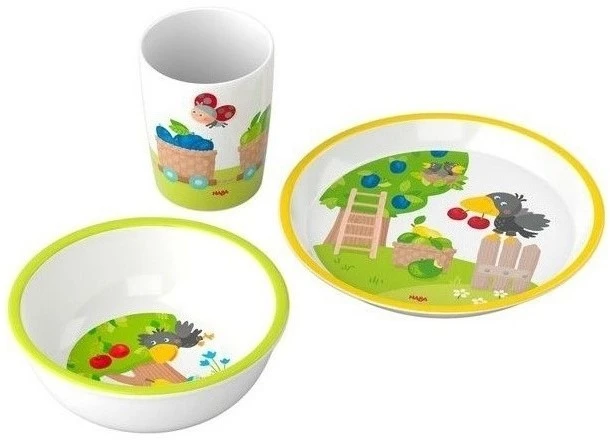 HABA-Geschenkset Melamingeschirr Obstgarten 4 HABA-Geschenkset Melamingeschirr Obstgarten – Bild 2