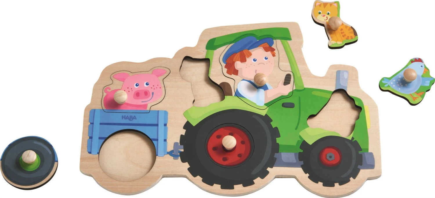HABA Greifpuzzle Lustige Traktorfahrt 3 HABA Greifpuzzle Lustige Traktorfahrt