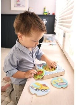 Haba Holzpuzzle Baustellen-Spaß -Djeco Geschaft haba holzpuzzle baustellen spass 3