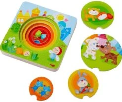 Haba Holzpuzzle Kunterbunte Tierkinder -Djeco Geschaft haba holzpuzzle kunterbunte tierkinder 2
