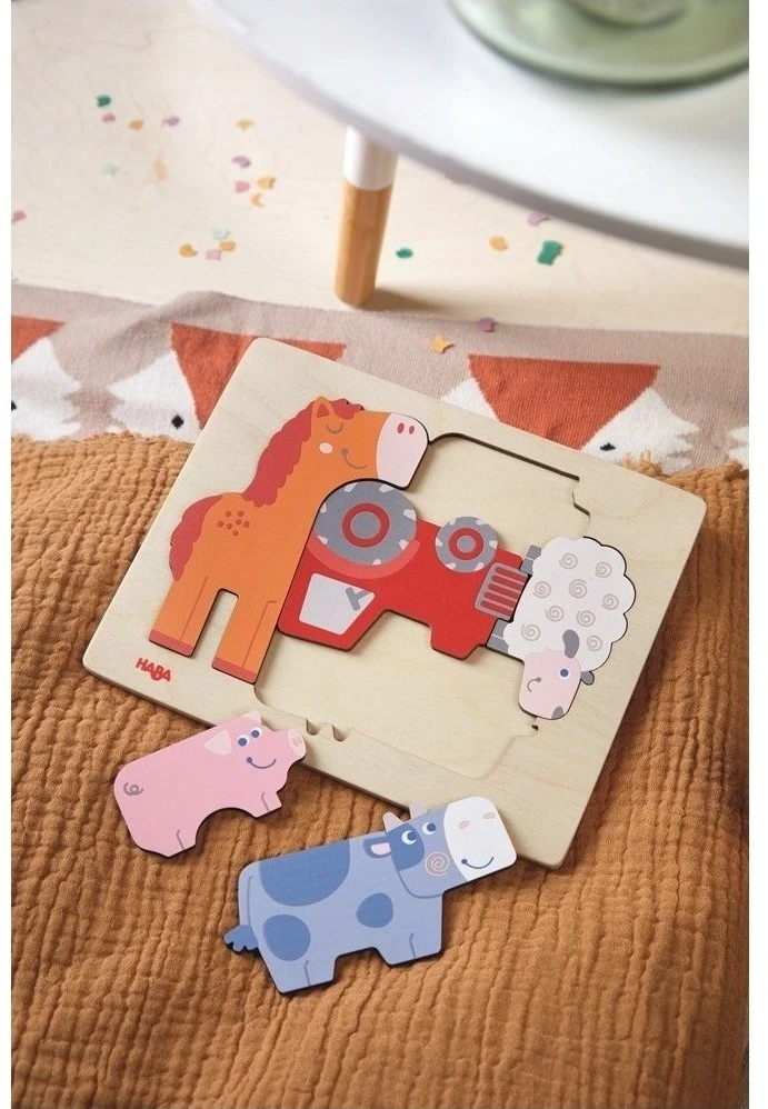 HABA Holzpuzzle – Tierisch Was Los 4 HABA Holzpuzzle – Tierisch Was Los – Bild 2