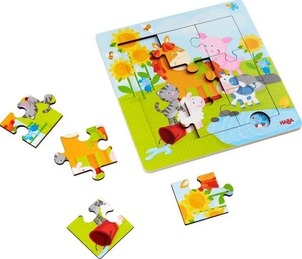Haba Holzrahmen-Puzzle Tierfreunde 4 Haba Holzrahmen-Puzzle Tierfreunde – Bild 2