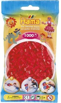 Hama 207-05 Beutel 1000 Perlen Rot