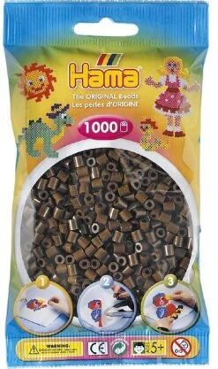 Hama 207-12 Beutel 1000 Perlen Braun