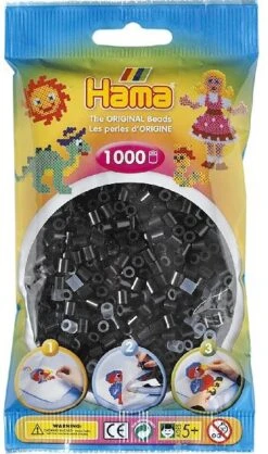 Hama 207-18 Beutel 1000 Perlen Schwarz