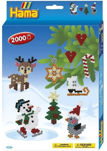 Hama Perlen 3437 Geschenk-Set Weihnachten Mit Ca. 2.000 Bunten Midi Bügelperlen Mit Durchmesser 5 Mm, Stiftplatte, Inkl. Bügelpapier, Kreativer Bastelspaß Für Groß Und Klein 3 Hama Perlen 3437 Geschenk-Set Weihnachten Mit Ca. 2.000 Bunten Midi Bügelperlen Mit Durchmesser 5 Mm, Stiftplatte, Inkl. Bügelpapier, Kreativer Bastelspaß Für Groß Und Klein