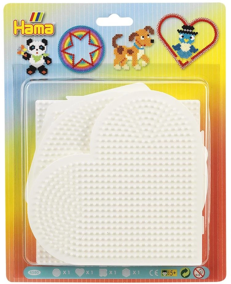 Hama Perlen 4580 Große Stiftplatten 4er Set Für Midi Bügelperlen Mit Durchmesser 5 Mm, Motive Kreis, Herz, Viereck Und Sechseck In Weiß, Kreativer Bastelspaß Für Groß Und Klein 3 Hama Perlen 4580 Große Stiftplatten 4er Set Für Midi Bügelperlen Mit Durchmesser 5 Mm, Motive Kreis, Herz, Viereck Und Sechseck In Weiß, Kreativer Bastelspaß Für Groß Und Klein