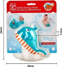 Hape Badespielzeug Seifenblasen-Wal I Baby-Badewannenspielzeug, Blau -Djeco Geschaft hape badespielzeug seifenblasen wal i baby badewannenspielzeug blau 3