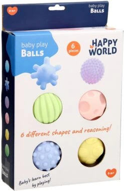 Edushape Happy World Motoriek En Zintuig Ballen, 6 In Doos -Djeco Geschaft happy world motoriek en zintuig ballen 6 in doos 2
