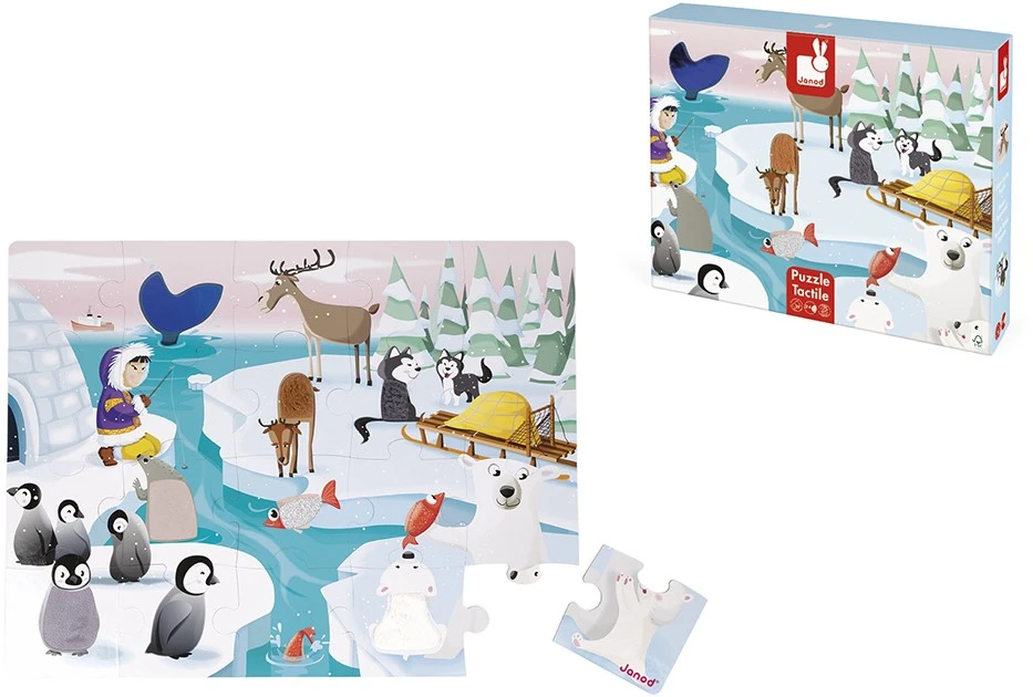 Janod Haptik-Puzzle "Im Eis" (20 Teile) Im Karton 4 Janod Haptik-Puzzle "Im Eis" (20 Teile) Im Karton – Bild 2