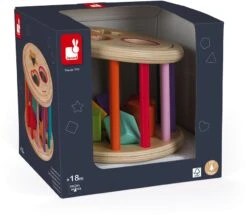 Janod Holz-Sortierspiel Rolltrommel -Djeco Geschaft holz sortierspiel rolltrommel 2