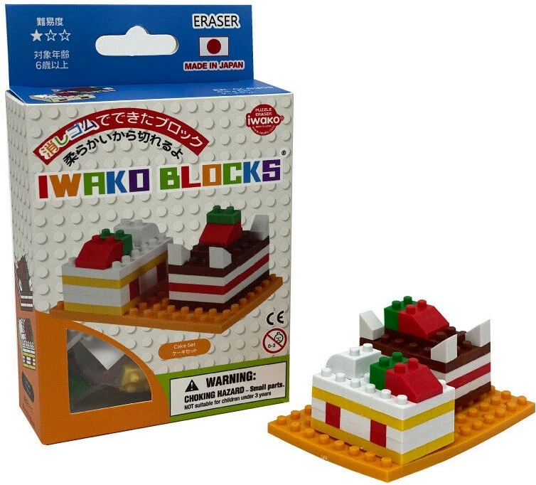 Iwako Blocks Puzzle-Radiergummi - Torte 3 Iwako Blocks Puzzle-Radiergummi - Torte