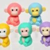 Iwako Colorz Puzzle Radiergummi Affen Set - 5 Stück