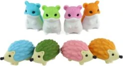 Iwako Puzzel Gum Hamster & Egel - 8 Stuks