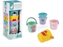 Janod - 5 Spieleimer Für Die Badewanne - Baby- Und Kleinkindspielzeug - Handhabung Und Geschicklichkeit - Lernen Der Zahlen - Ab 10 Monaten, J04724 -Djeco Geschaft janod 5 spieleimer fuer die badewanne baby und kleinkindspielzeug handhabung und geschicklichkeit lernen der zahlen ab 10 monaten j04724 3