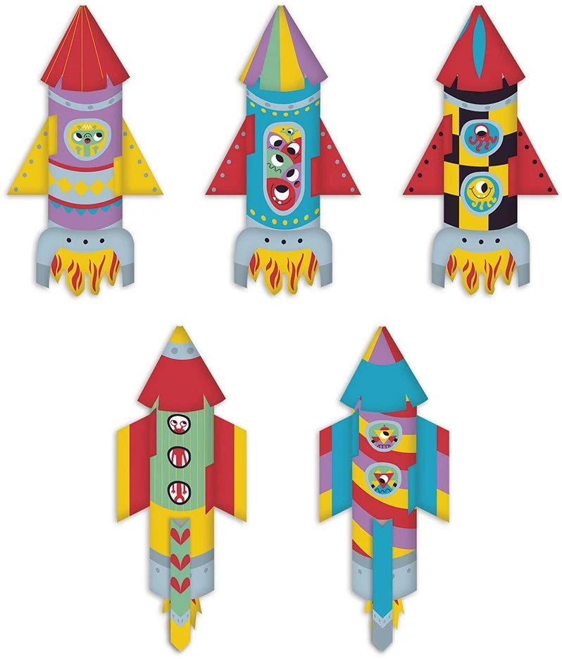 Janod Atelier - Raketten Maken, Inclusief Lanceerstation 3 Janod Atelier - Raketten Maken, Inclusief Lanceerstation